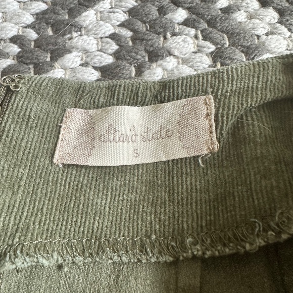 🍃Altar'd State Green Corduroy Cute As A Button Mini Skirt - Picture 5 of 6